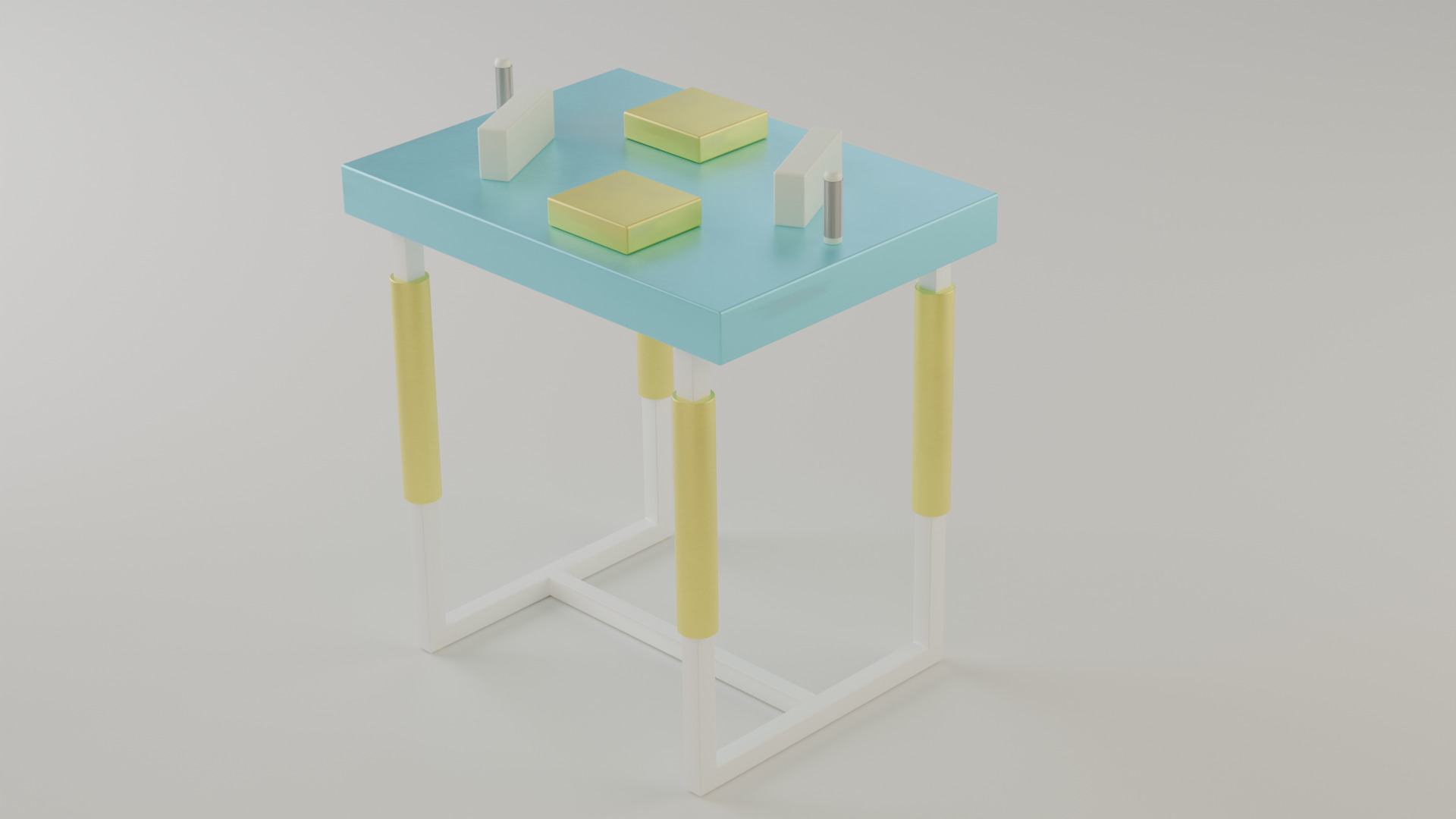 Arm Wrestling Table 3D Model Bundle Gym Equipment 3D model_5