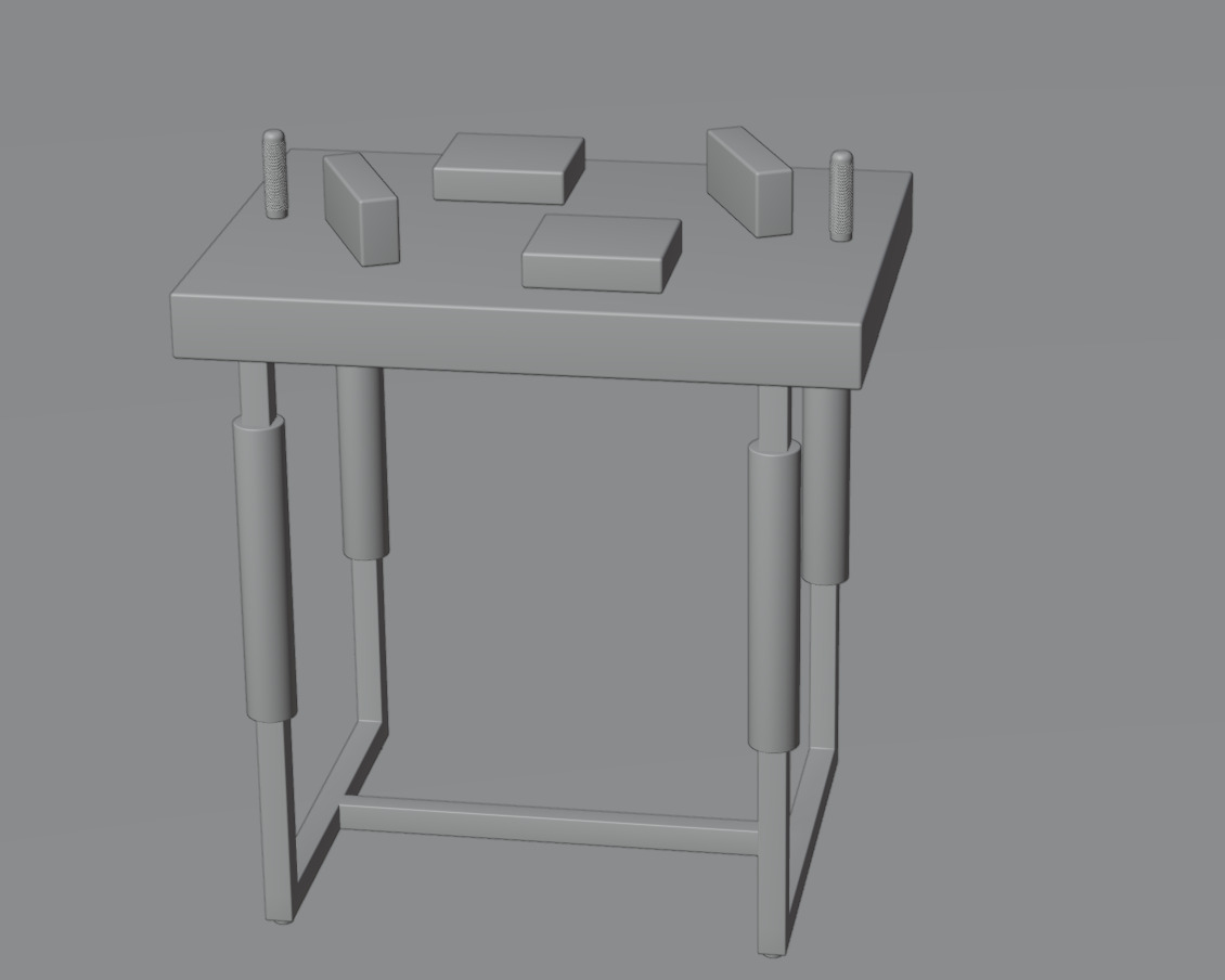 Arm Wrestling Table 3D Model Bundle Gym Equipment 3D model_6