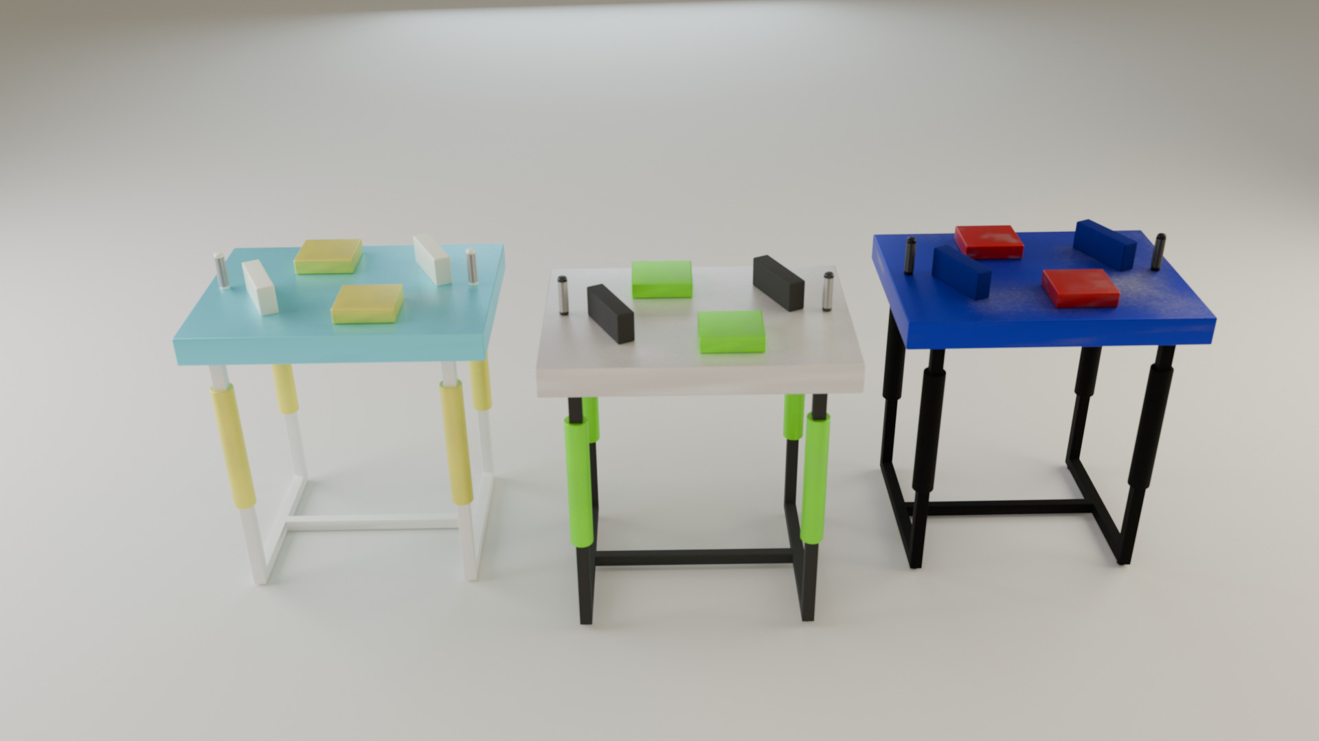 Arm Wrestling Table 3D Model Bundle Gym Equipment 3D model_2