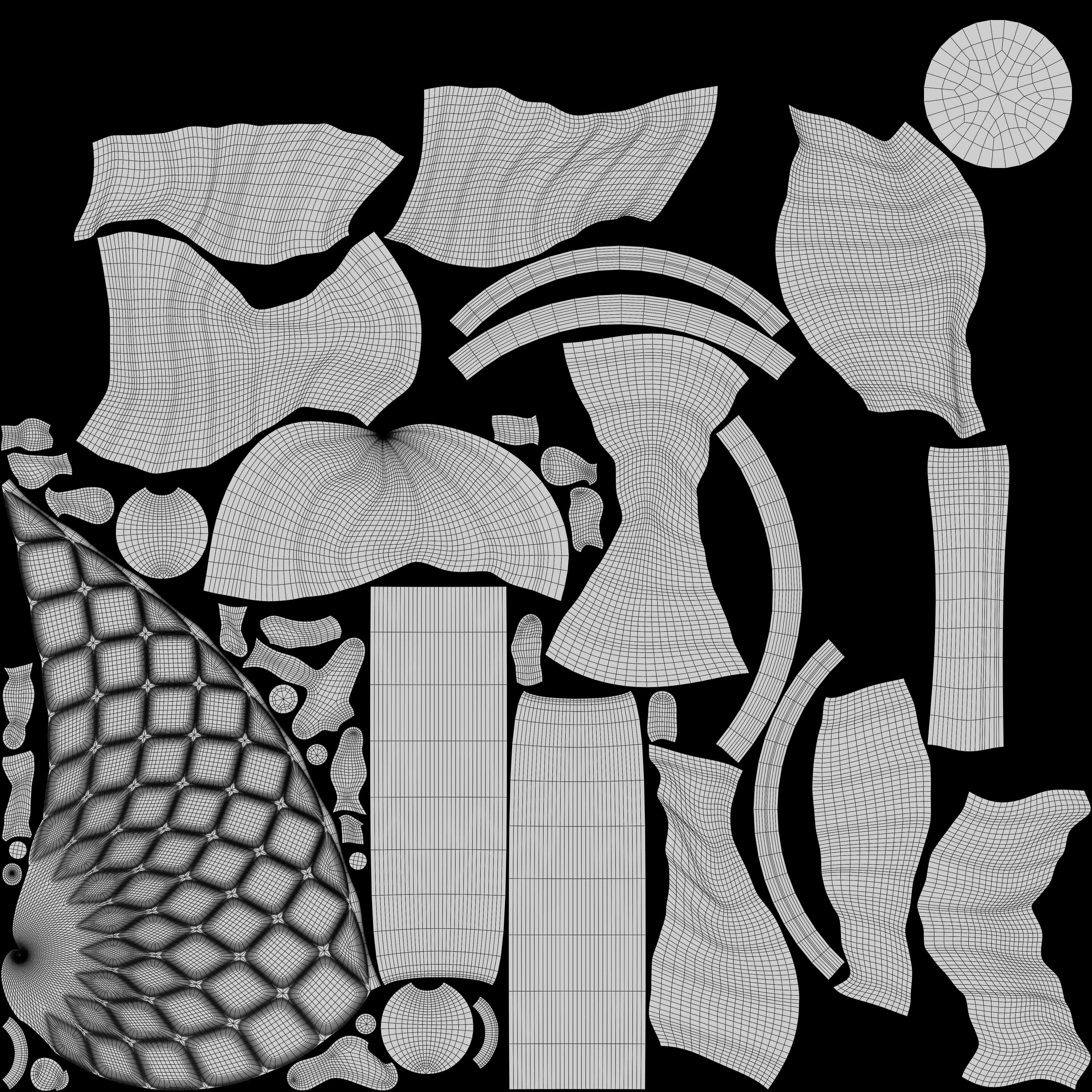 Chocolate Ice Cream Cone 3D model_9