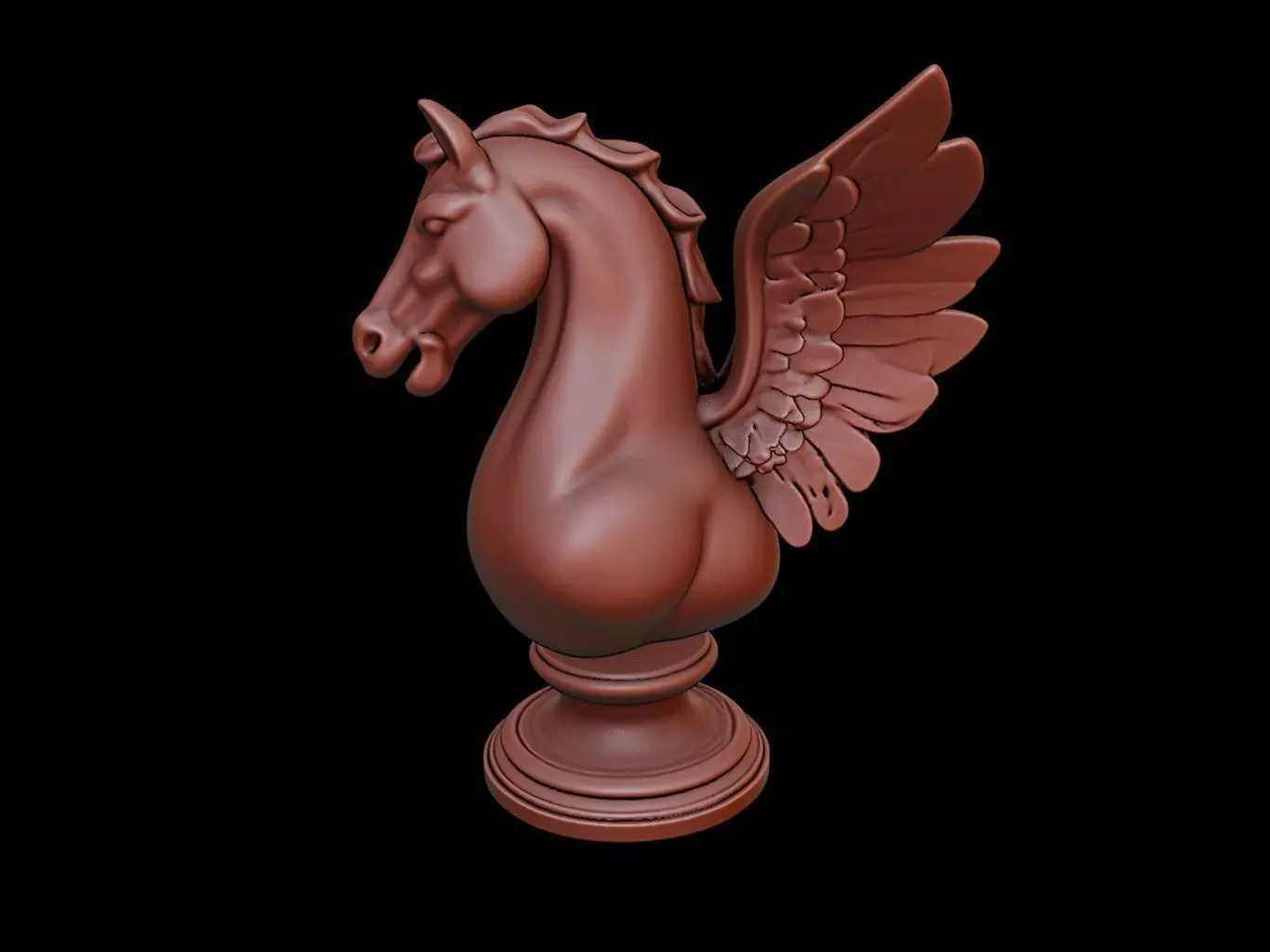 Pegasus Bust 3D print model_0