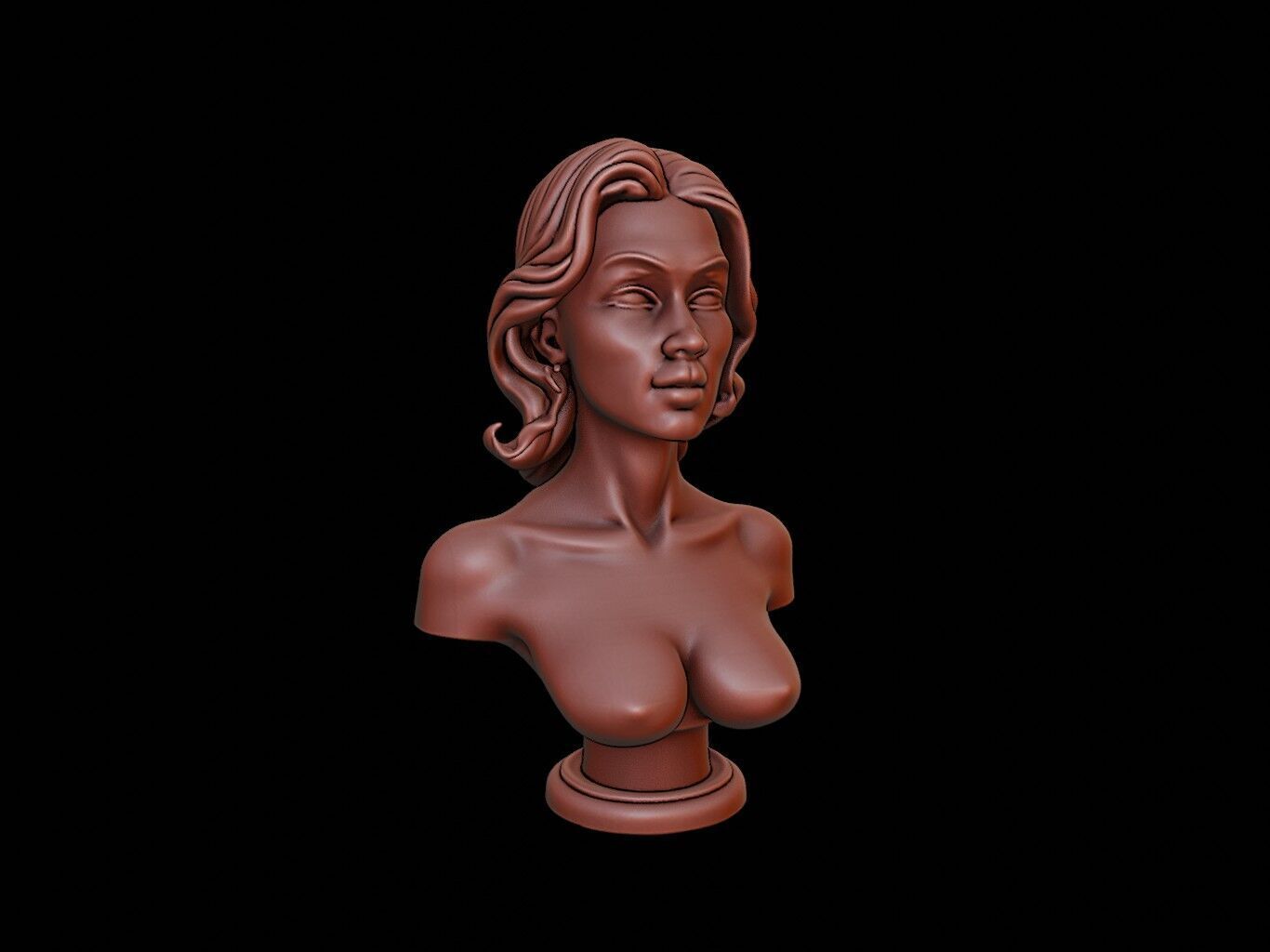 Phoebe Bust 3D print model_1