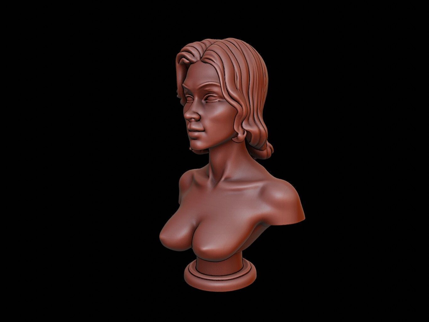 Phoebe Bust 3D print model_2