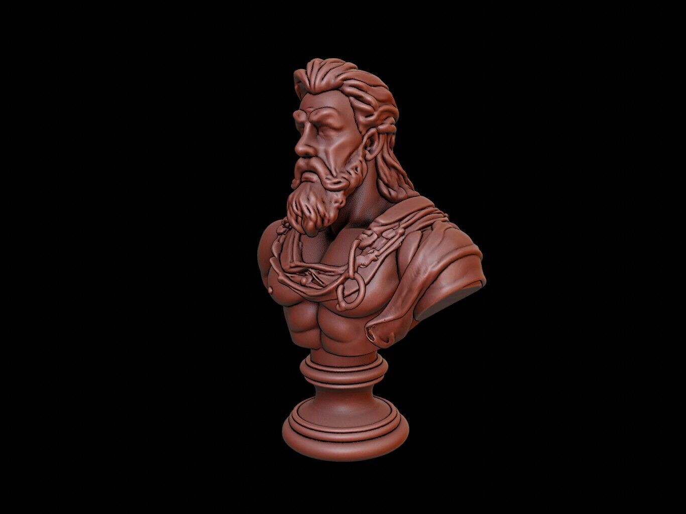 Poseidon Bust 3D print model_2