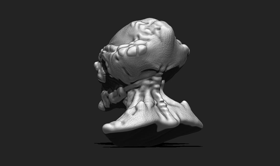 Alien Bust 4 - Sci-Fi 3D Model STL Download 3D print model_8