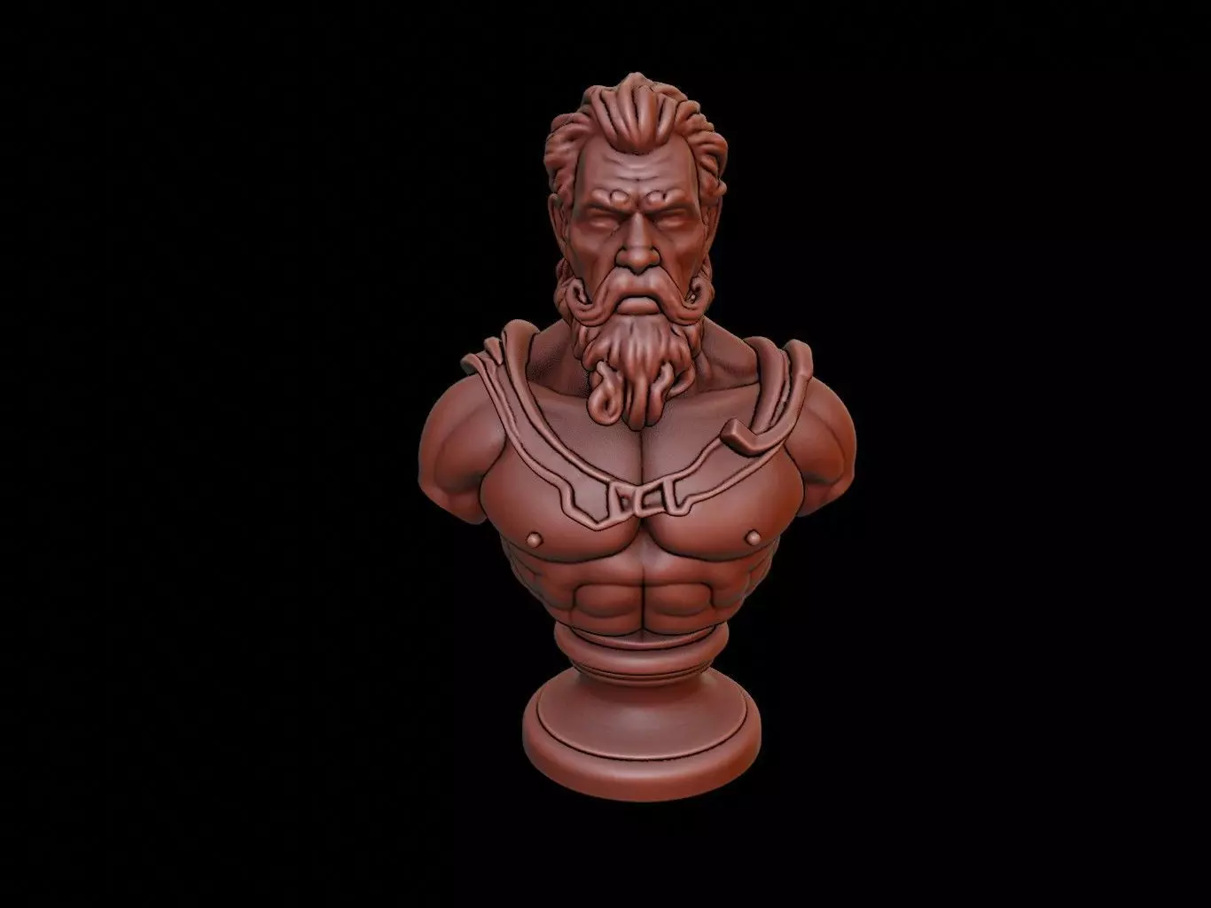 Poseidon Bust 3D print model_0