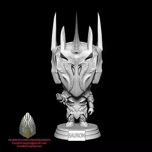Sauron Pop Inspired Figure lord of the rings 3D DIGITAL DOWNLOAD