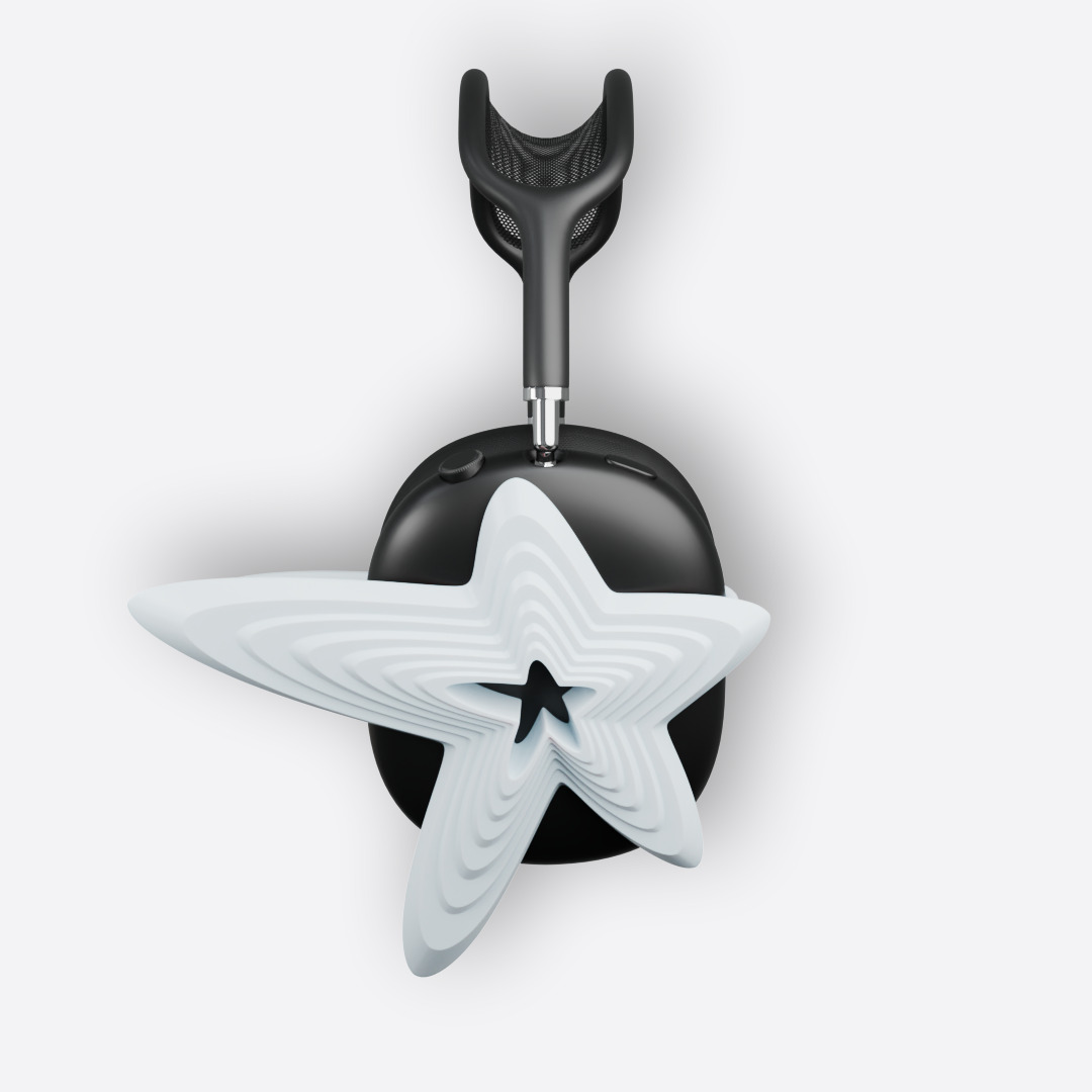 Star AirPods Max Attachment 3D print model_3