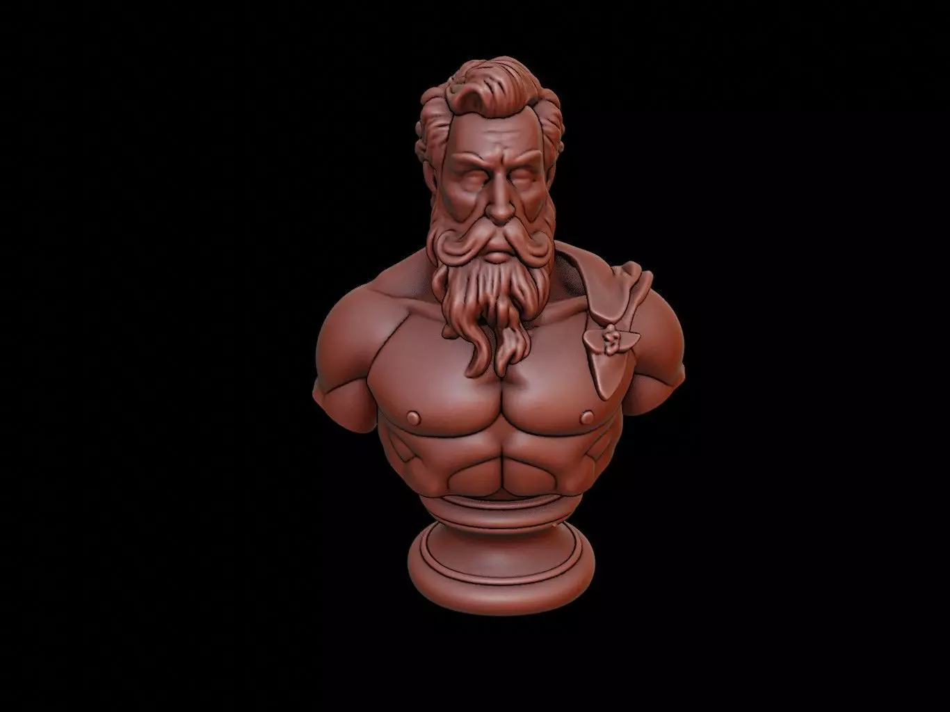 Poseidon Bust 3D print model_0