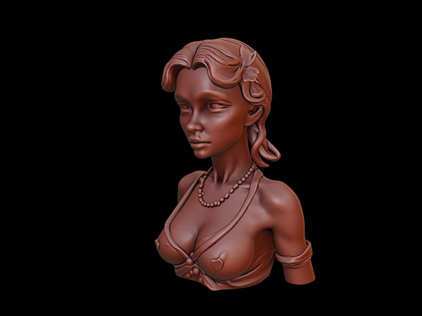 Rhea Bust 3D print model_2