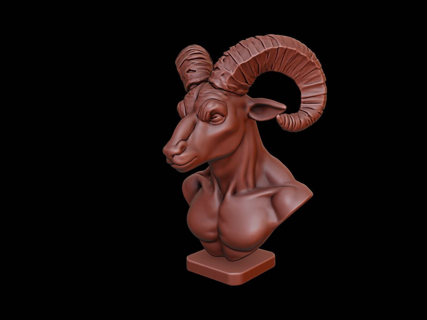 Satyr Bust 3D print model_2