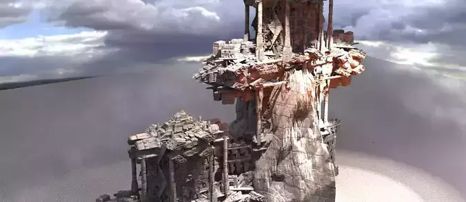 Facade of the Khazneh sci fi structure