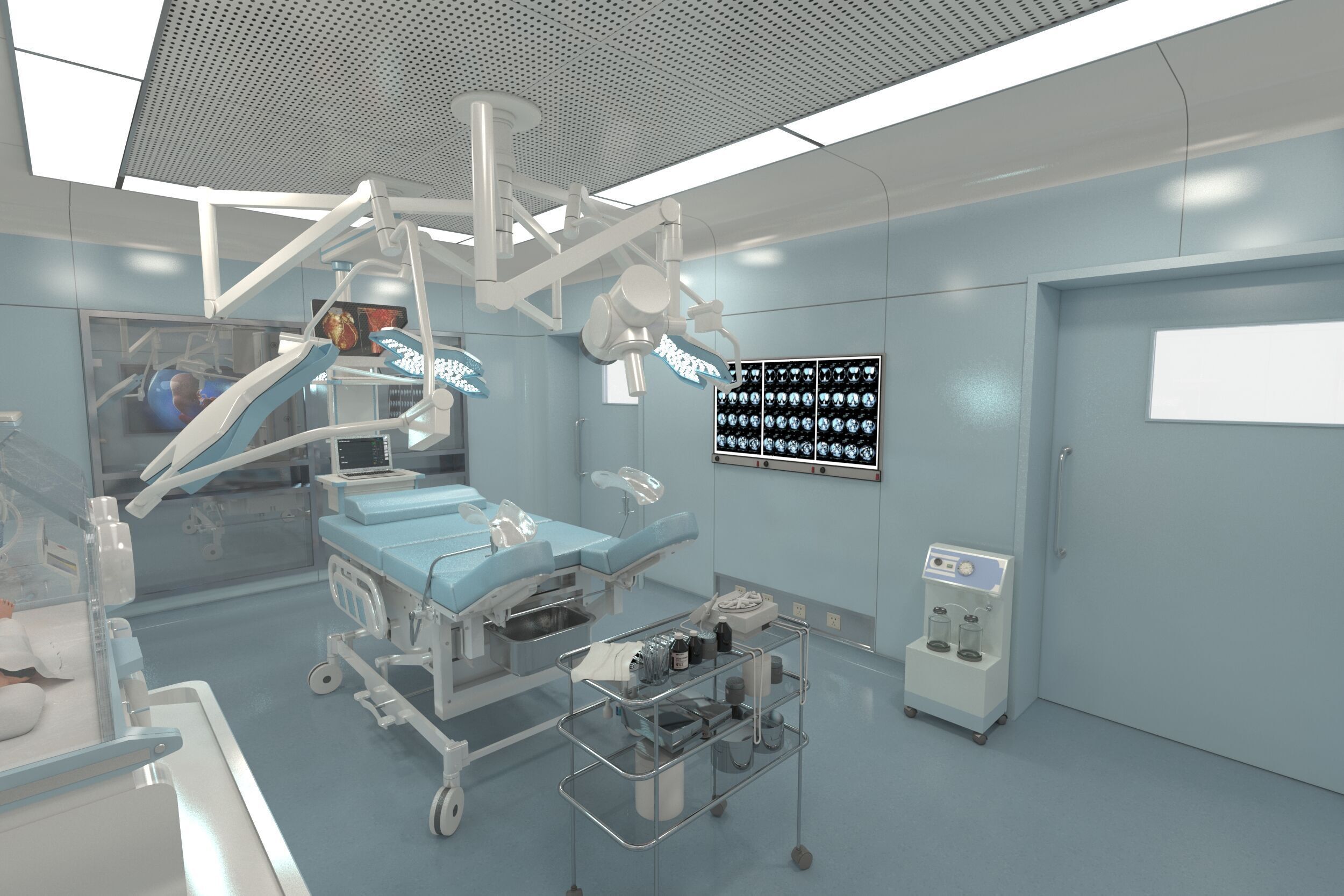 Medical Operating Room 3D model_3