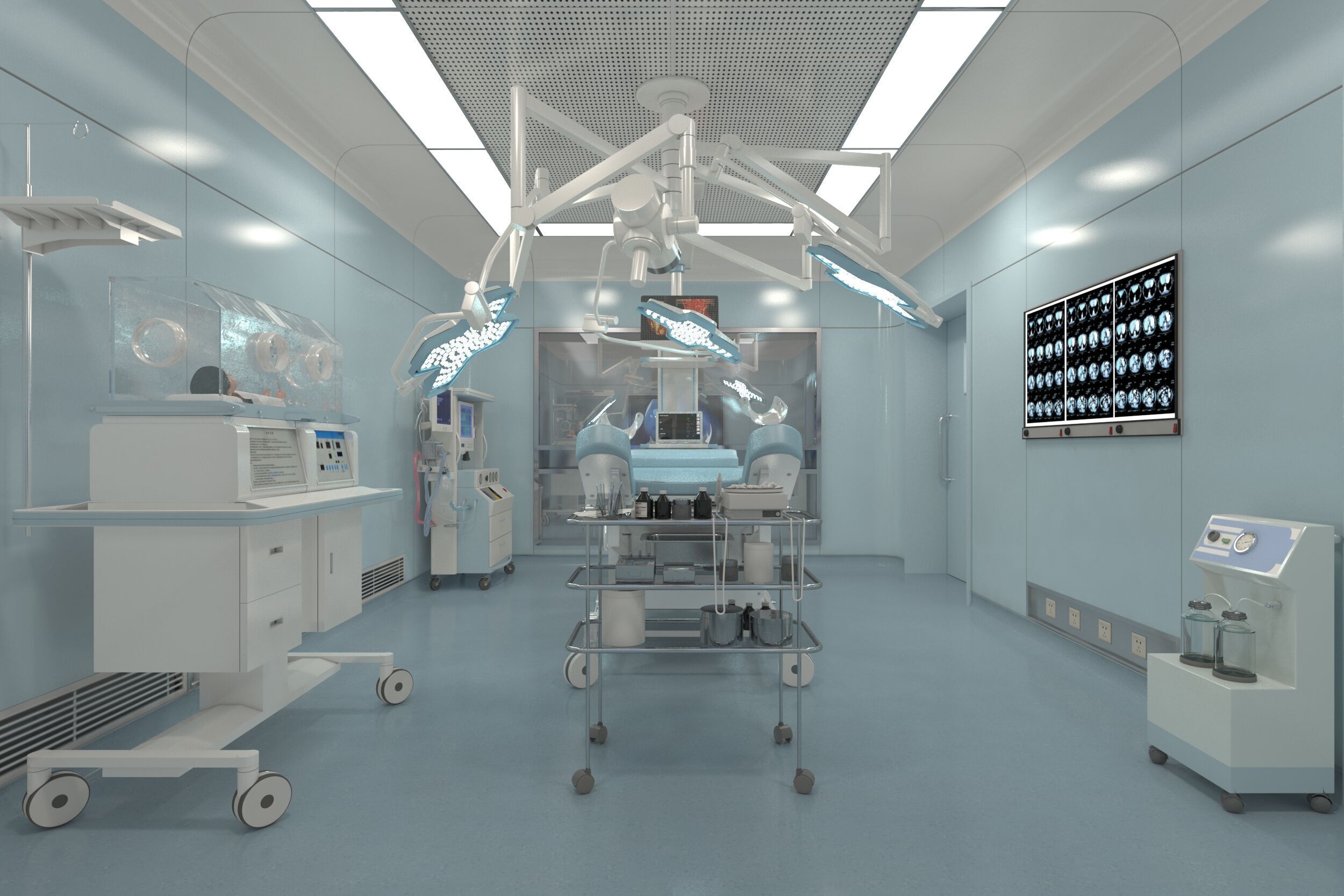 Medical Operating Room 3D model_1