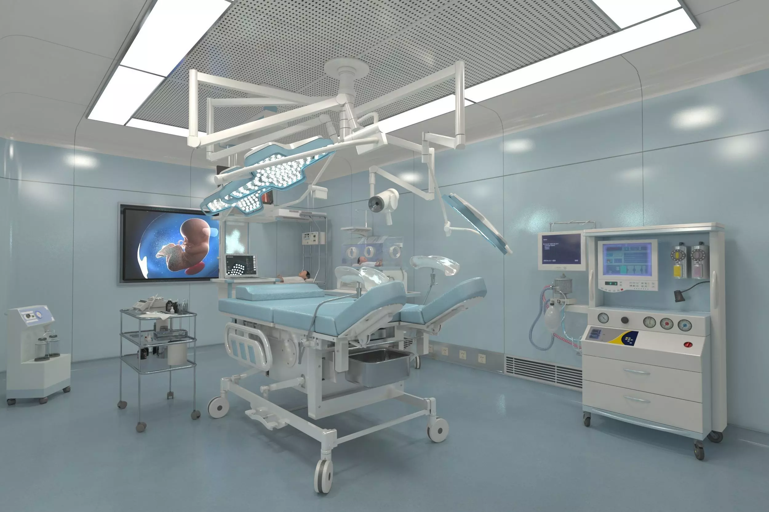 Medical Operating Room 3D model_0