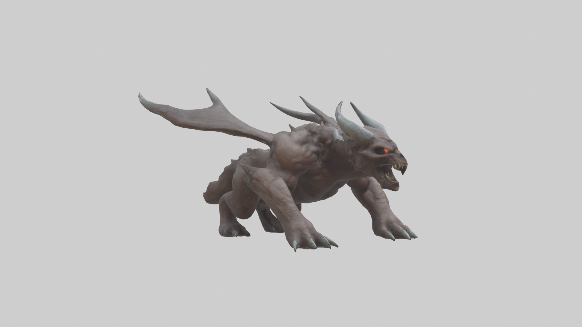 Doom Beast model Low-poly 3D model_16