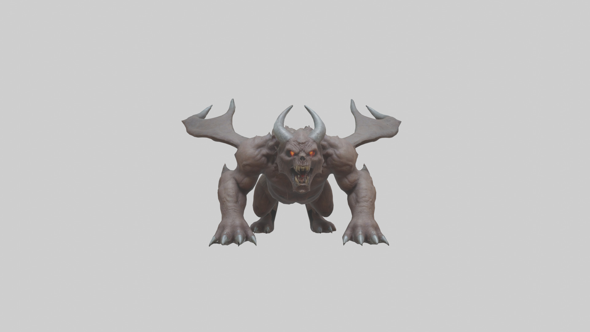 Doom Beast model Low-poly 3D model_19