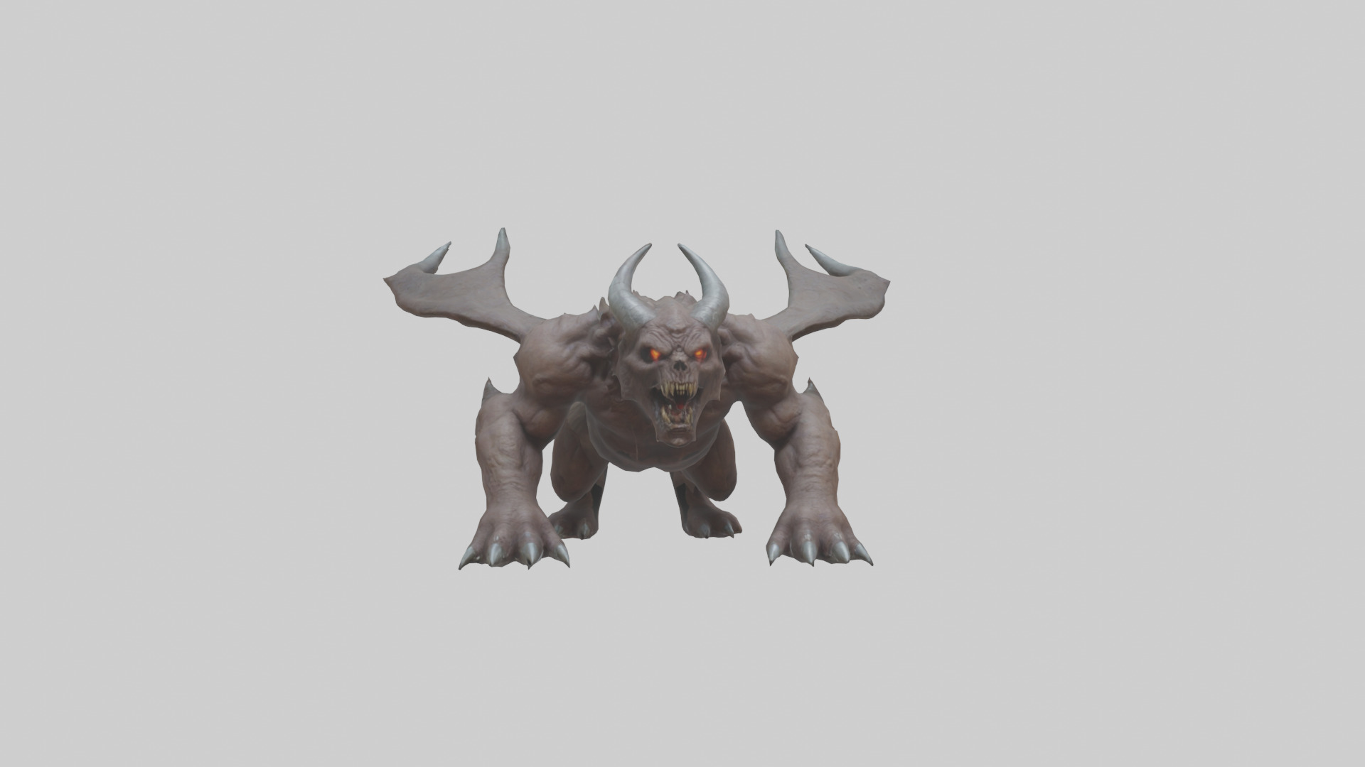 Doom Beast model Low-poly 3D model_17