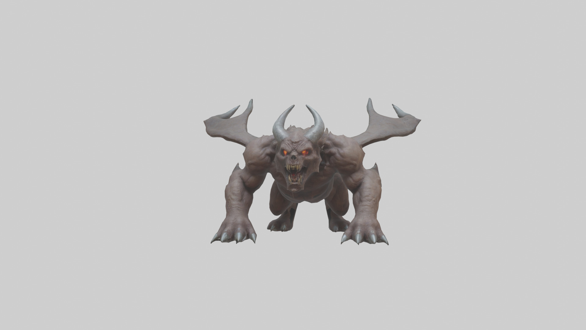 Doom Beast model Low-poly 3D model_12