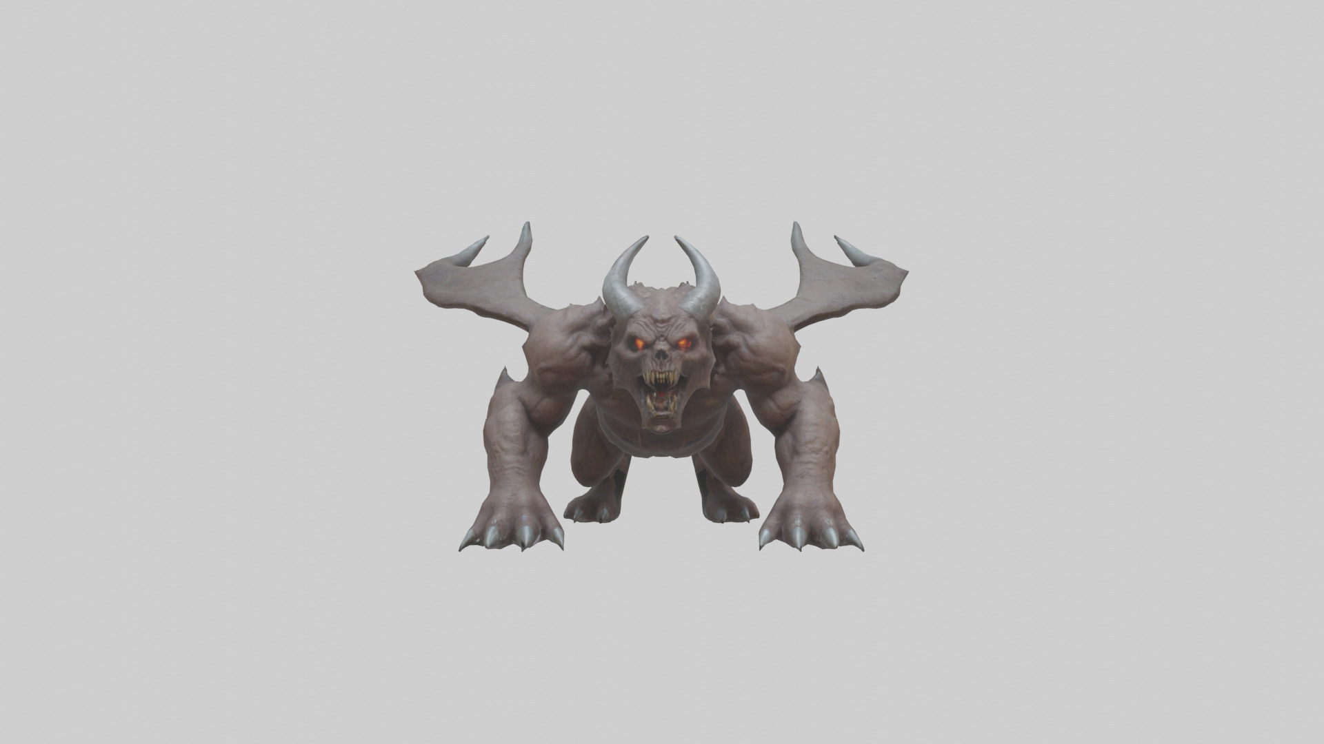 Doom Beast model Low-poly 3D model_10