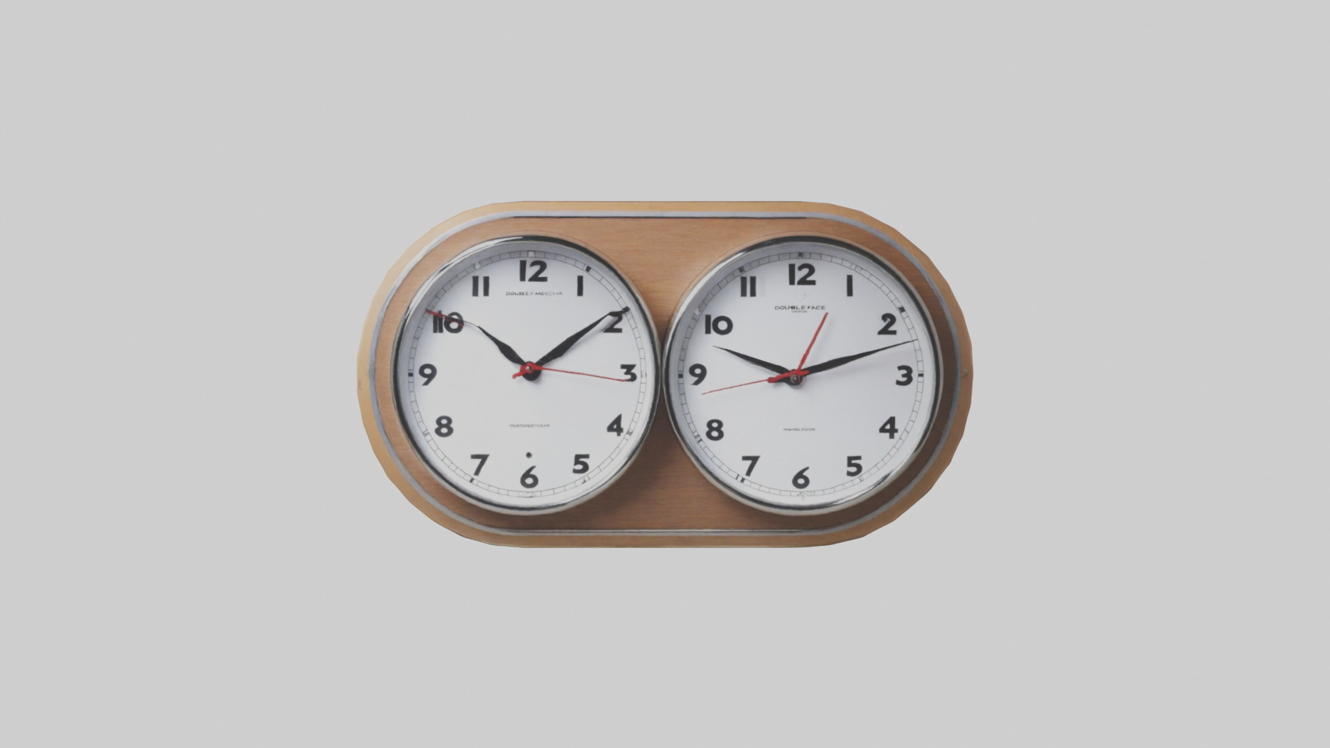 Double Face Wall Clock model Low-poly 3D model_9