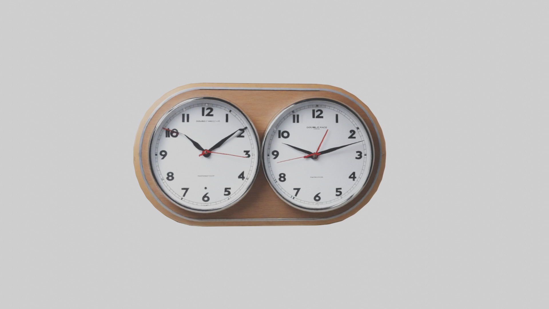 Double Face Wall Clock model Low-poly 3D model_17