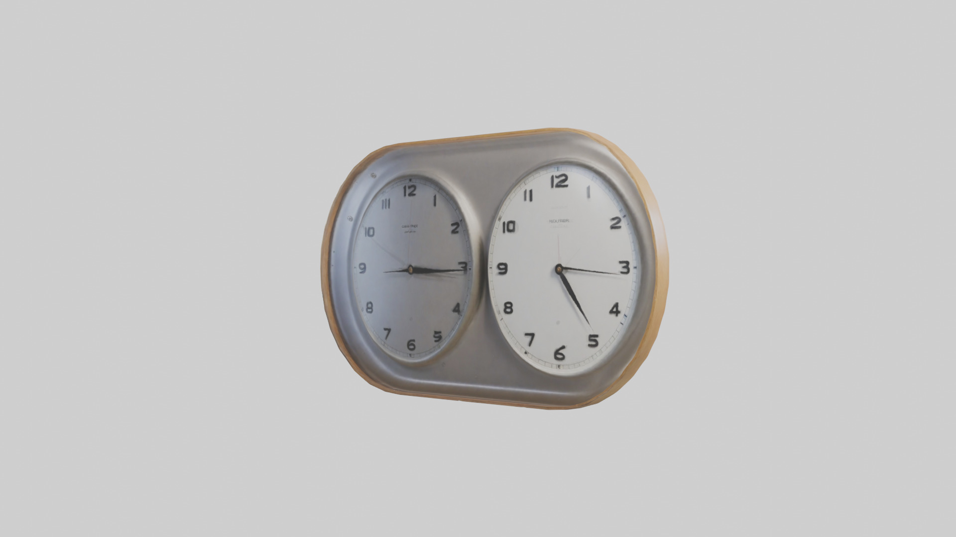 Double Face Wall Clock model Low-poly 3D model_2