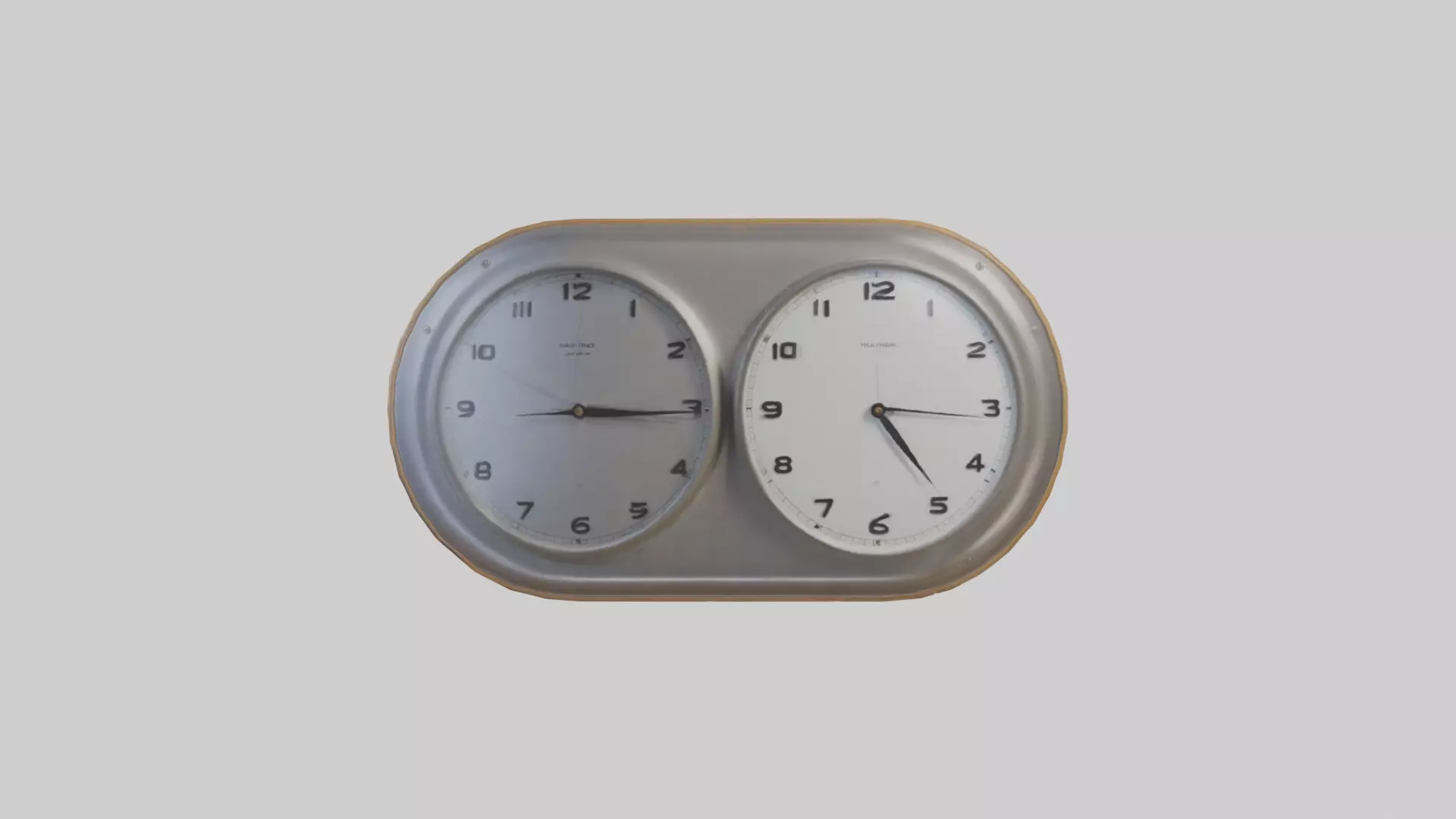 Double Face Wall Clock model Low-poly 3D model_0