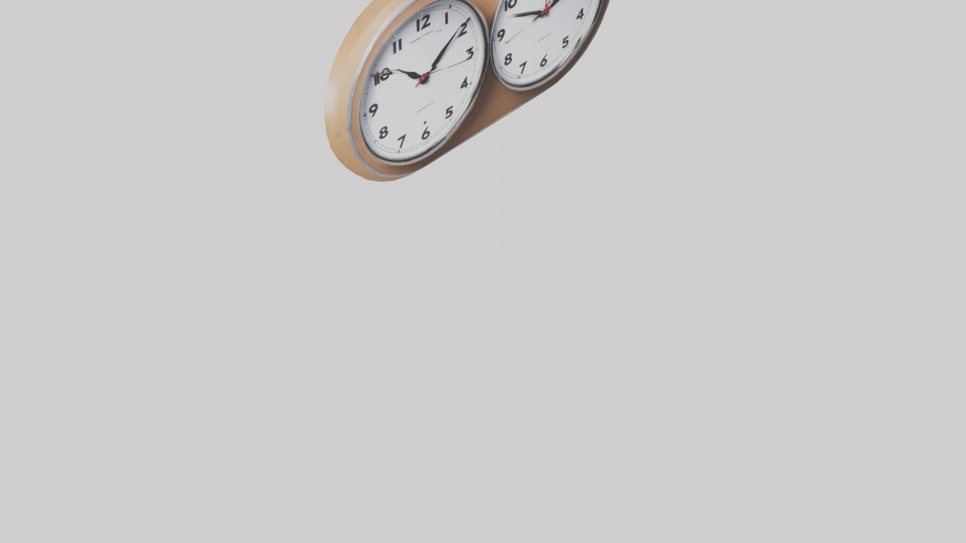 Double Face Wall Clock model Low-poly 3D model_6