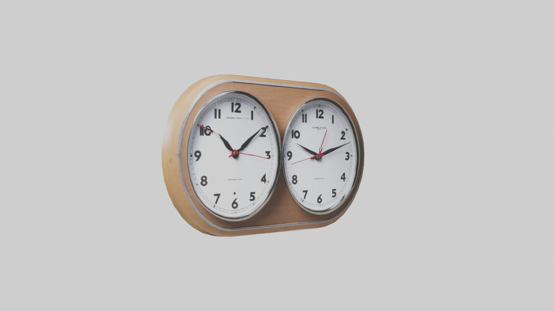 Double Face Wall Clock model Low-poly 3D model_16