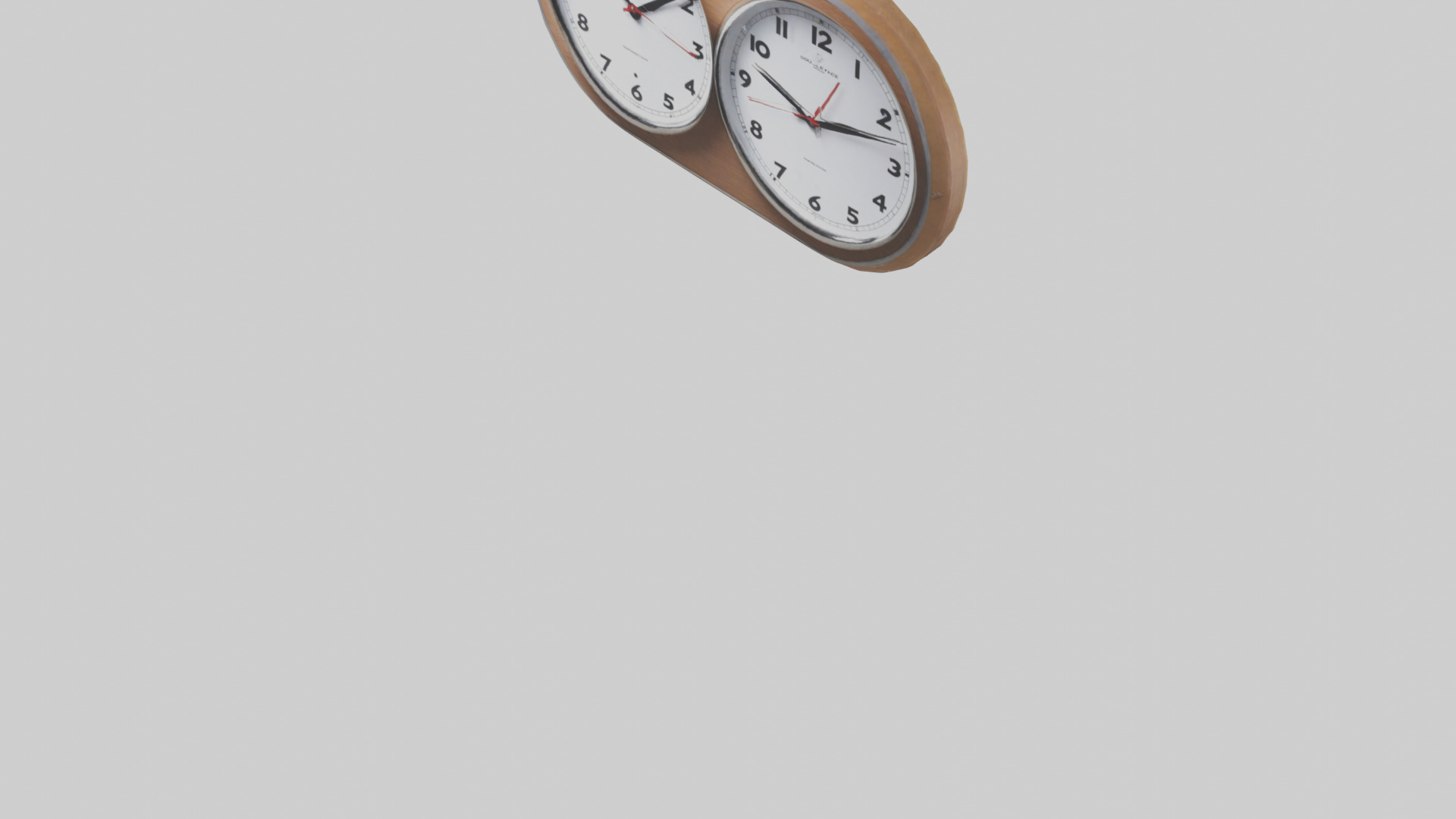 Double Face Wall Clock model Low-poly 3D model_5