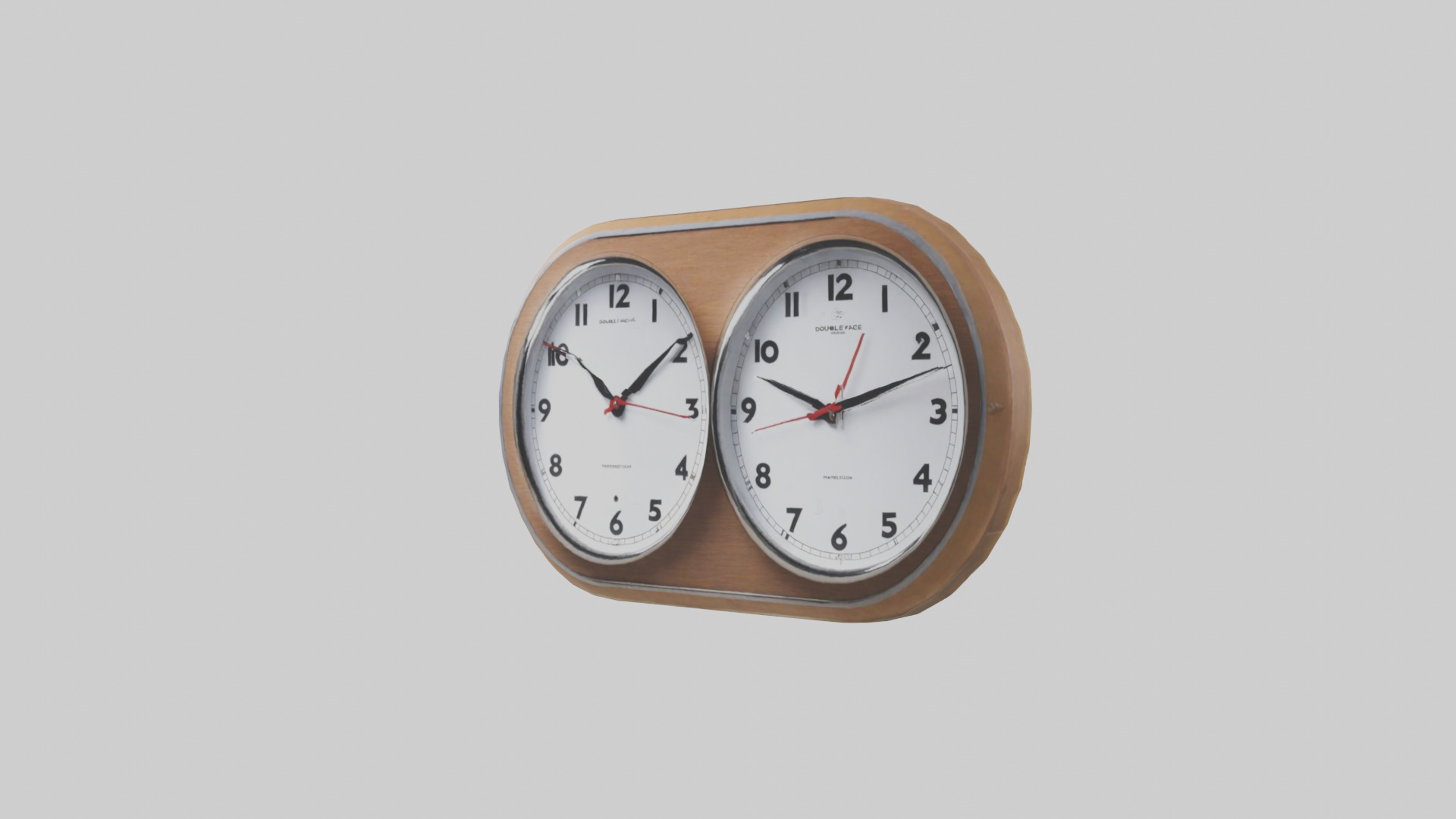 Double Face Wall Clock model Low-poly 3D model_11