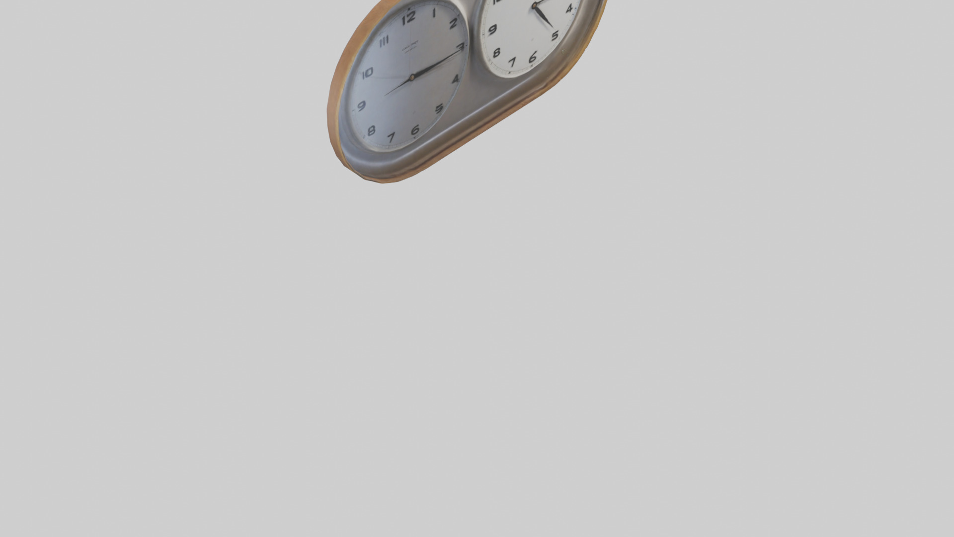 Double Face Wall Clock model Low-poly 3D model_3