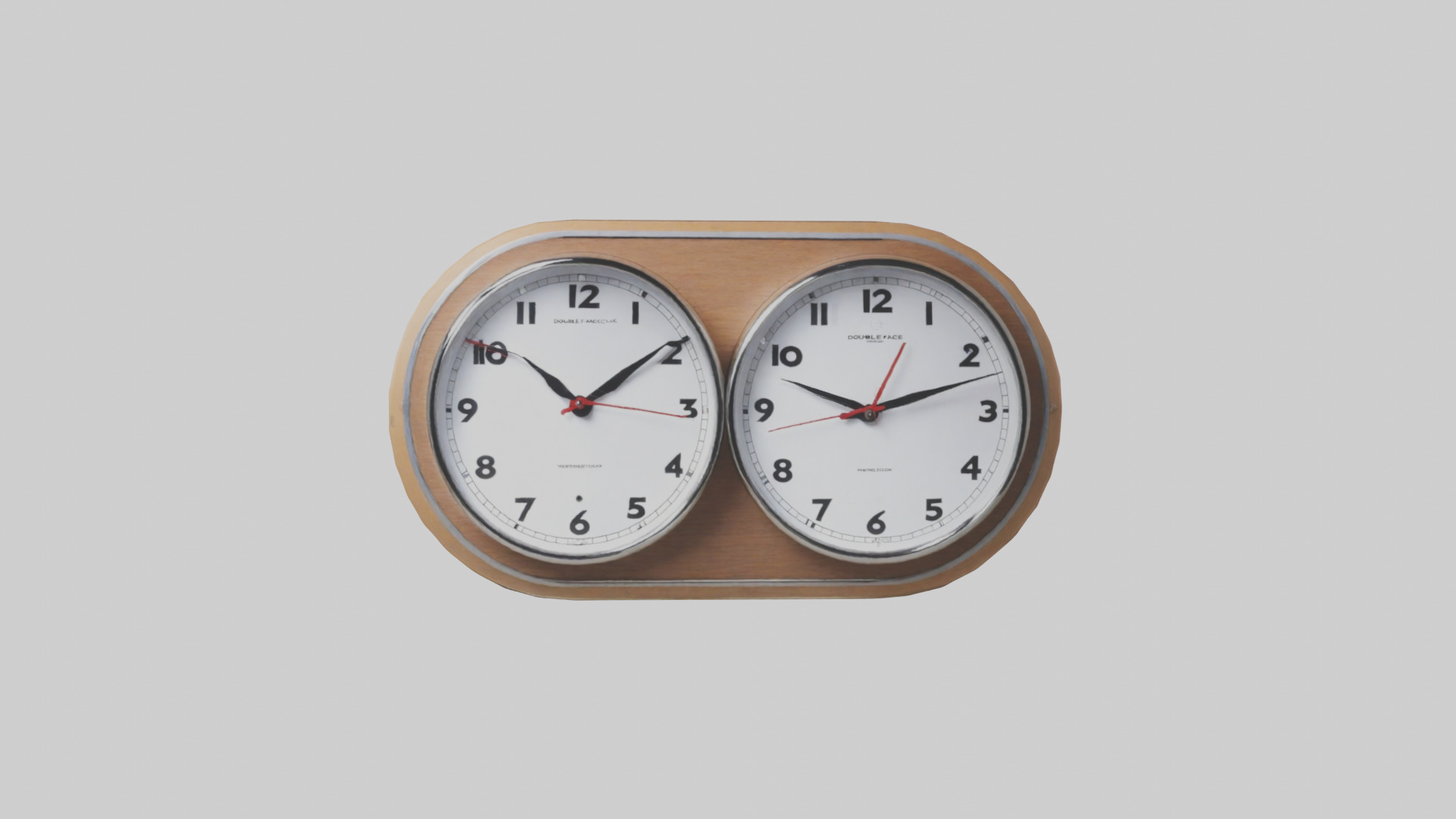 Double Face Wall Clock model Low-poly 3D model_19