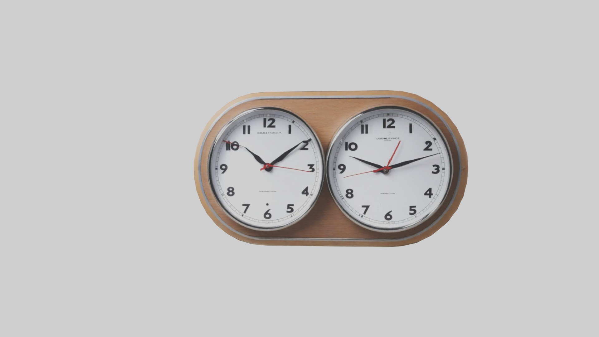 Double Face Wall Clock model Low-poly 3D model_15