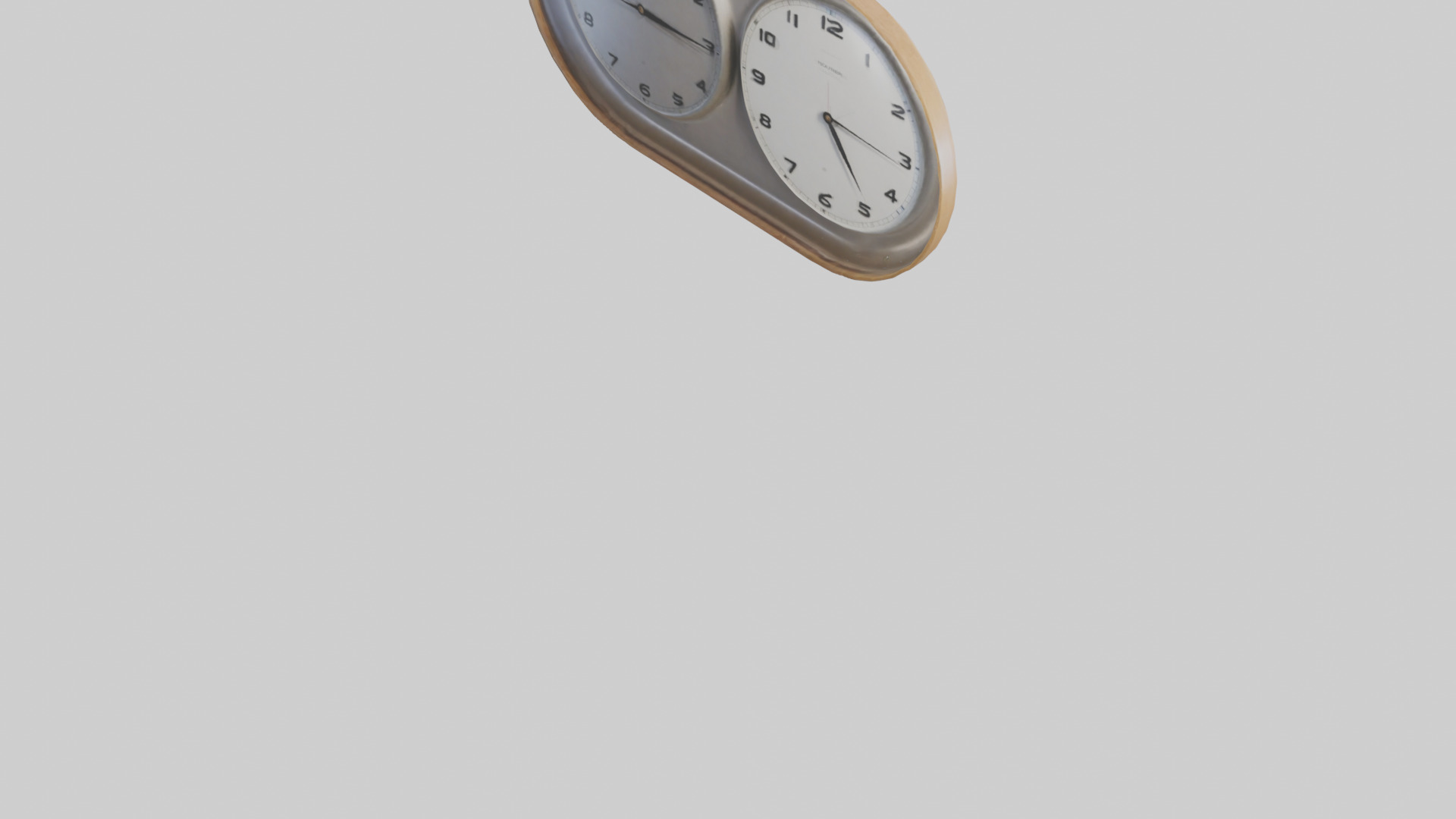 Double Face Wall Clock model Low-poly 3D model_4