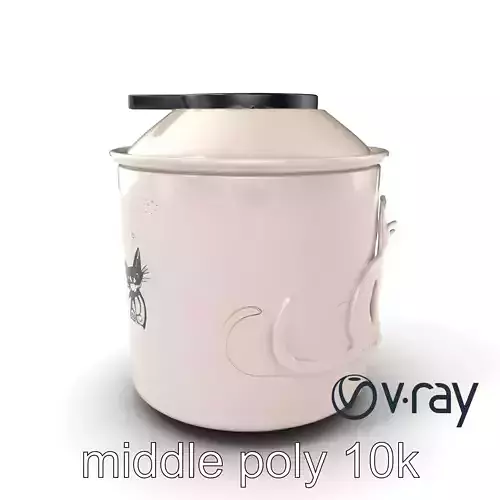 Elegant Cat Feast Canister model pack