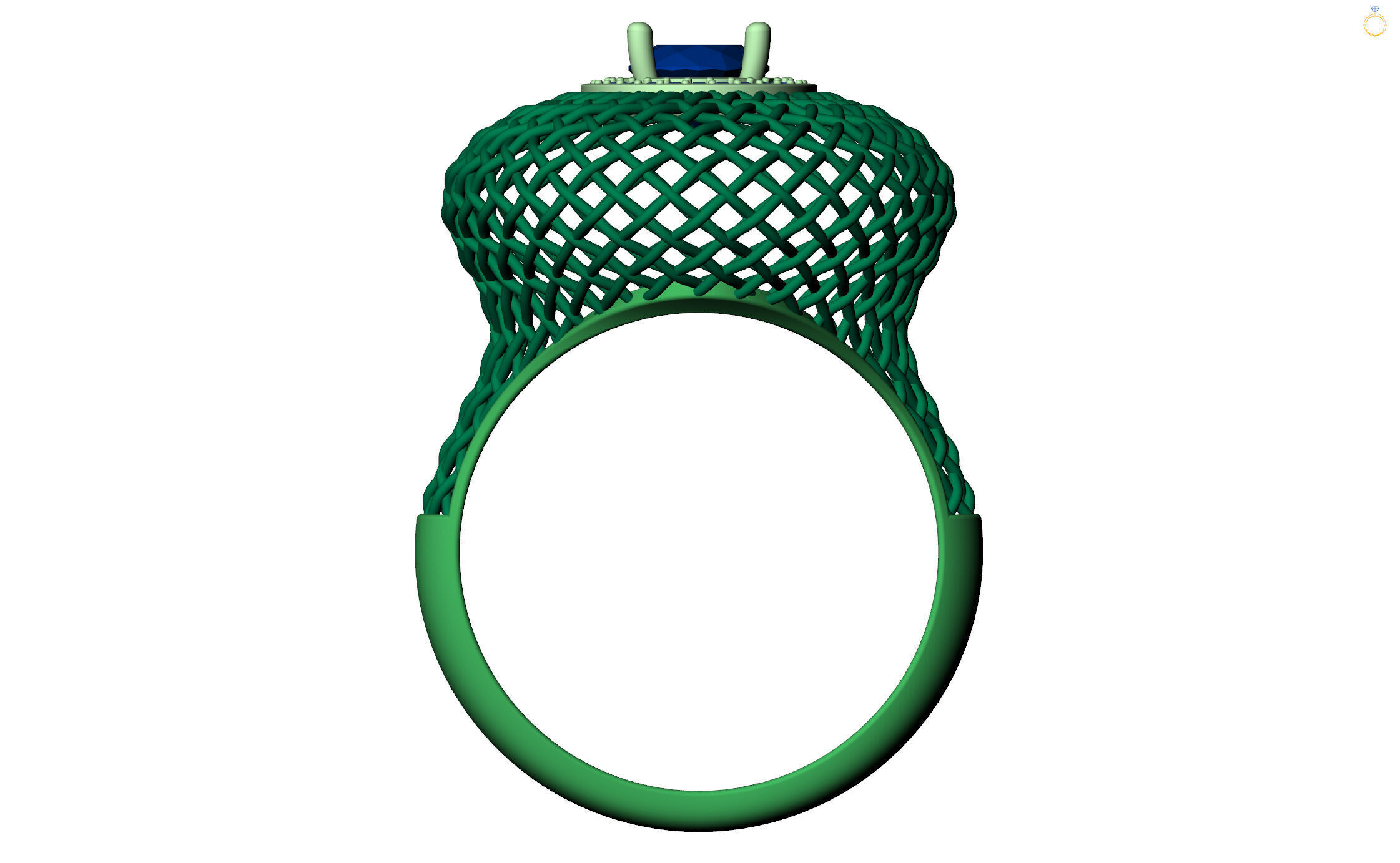 Emerald ring 3D print model_15
