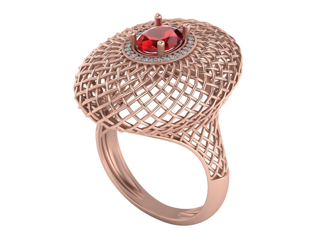 Emerald ring 3D print model_17
