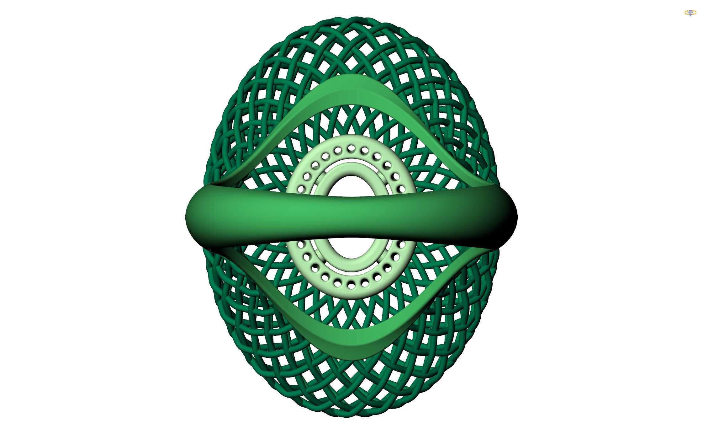 Emerald ring 3D print model_5