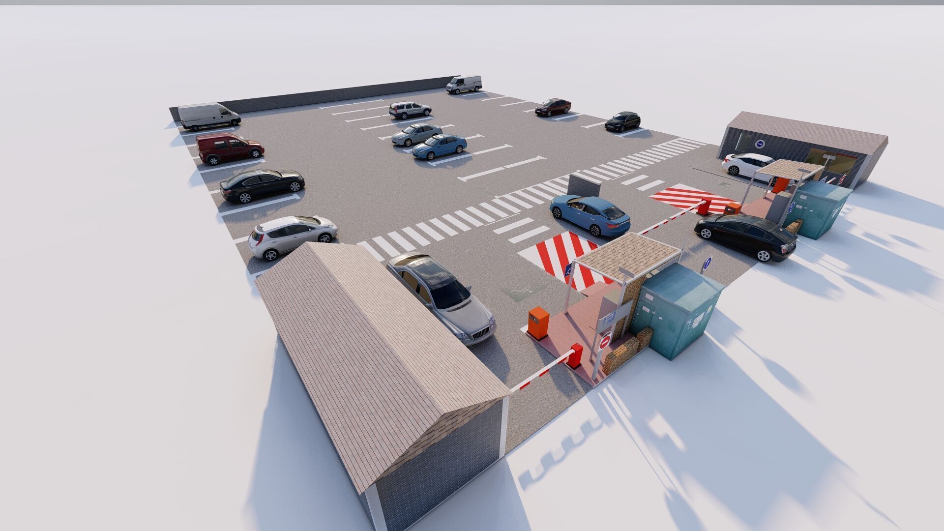Parking-Parking Lot 3D model_5