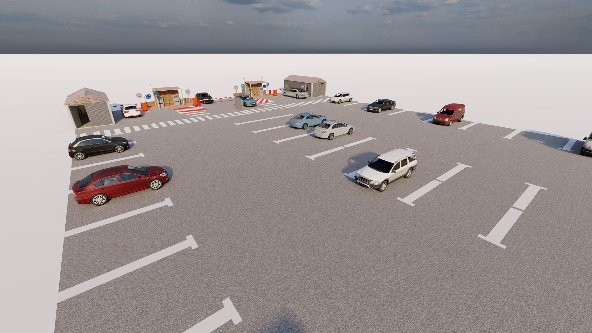 Parking-Parking Lot 3D model_3