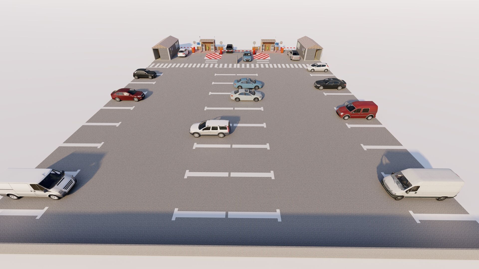 Parking-Parking Lot 3D model_8