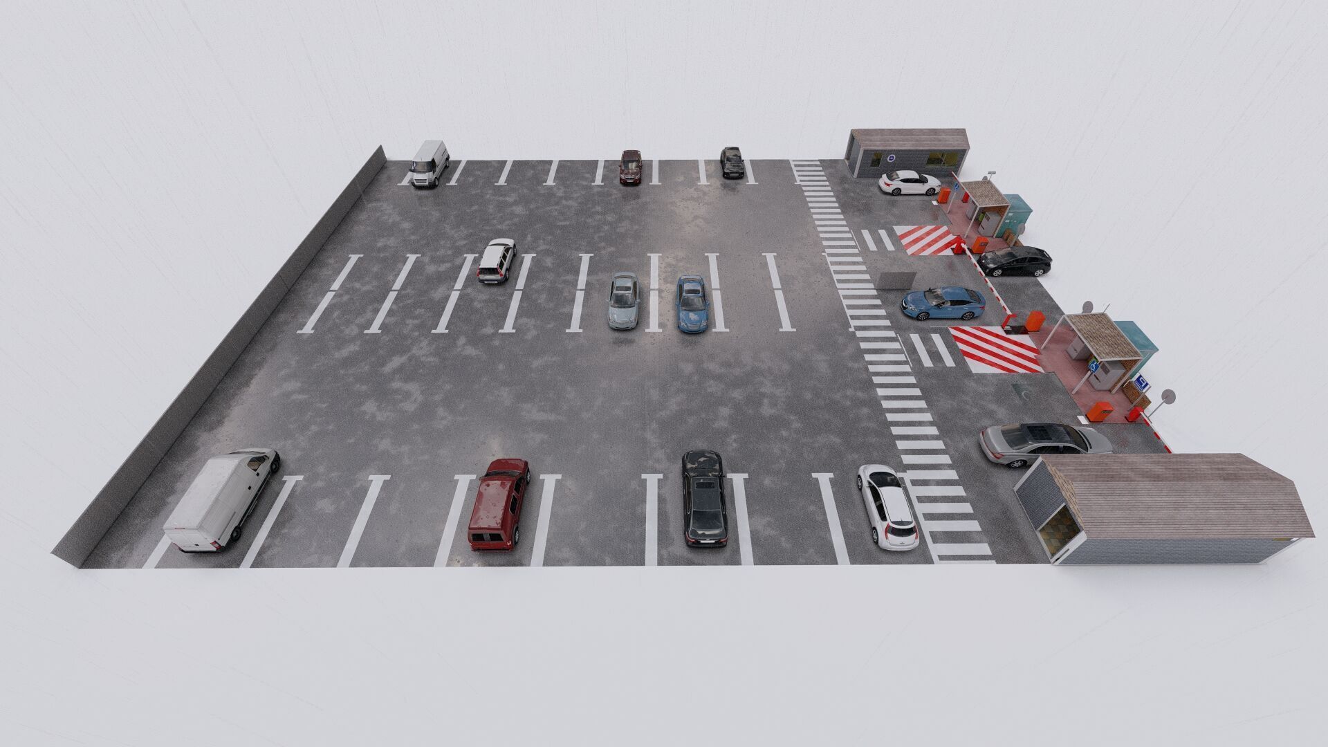 Parking-Parking Lot 3D model_14