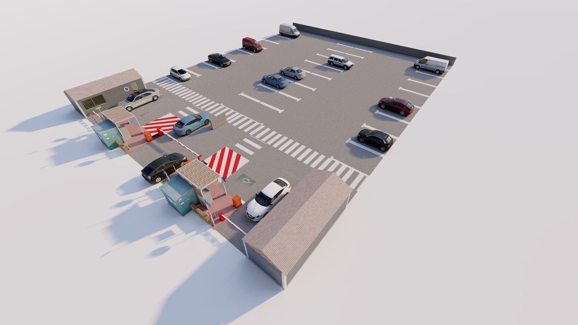 Parking-Parking Lot 3D model_2