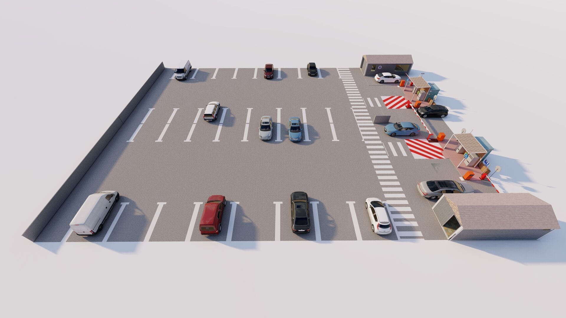 Parking-Parking Lot 3D model_6