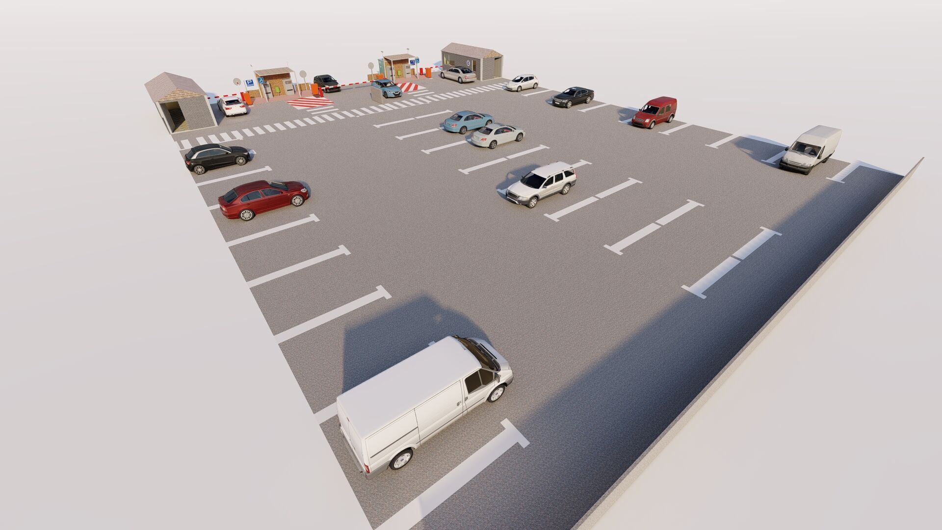 Parking-Parking Lot 3D model_9