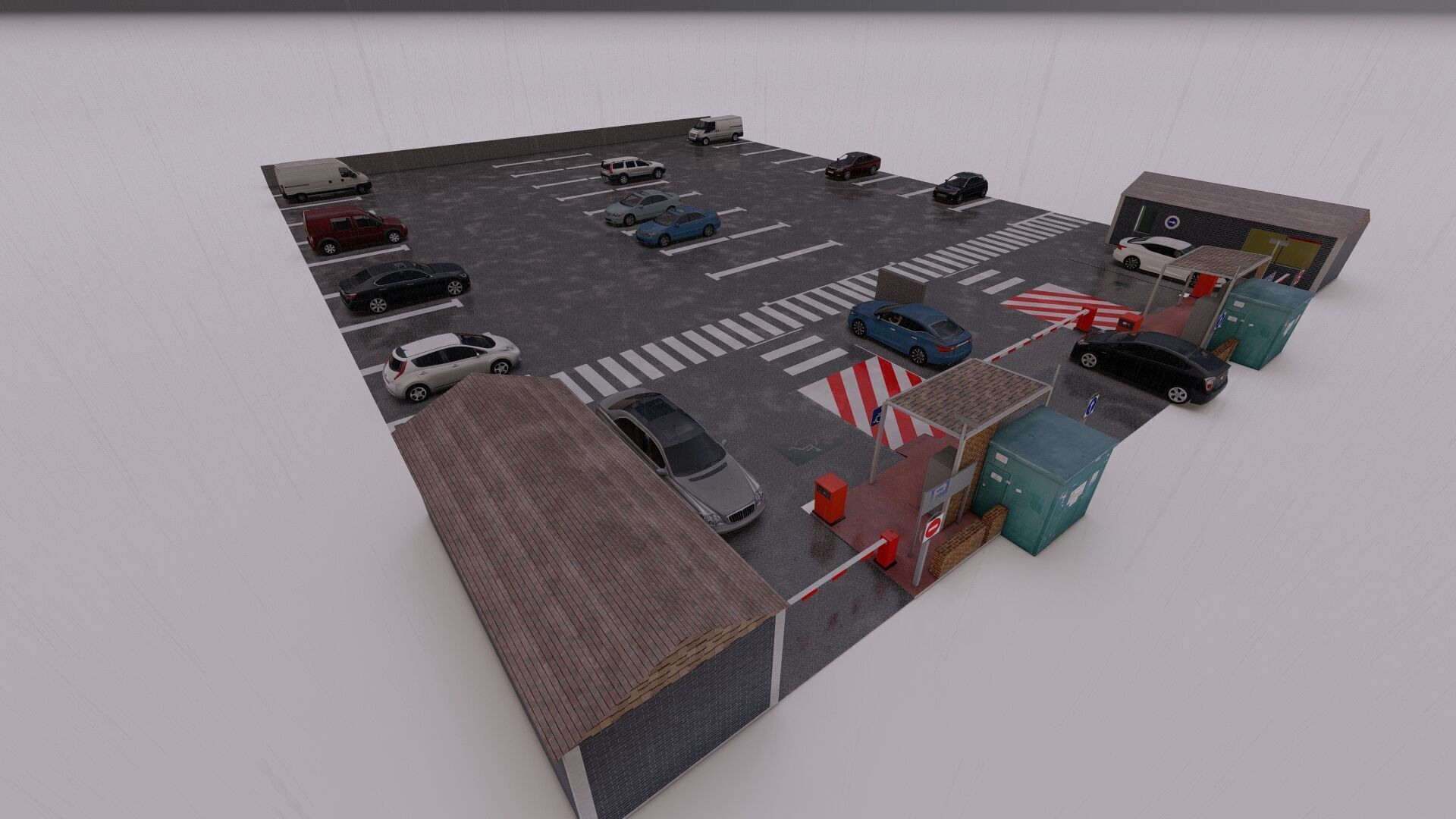 Parking-Parking Lot 3D model_13