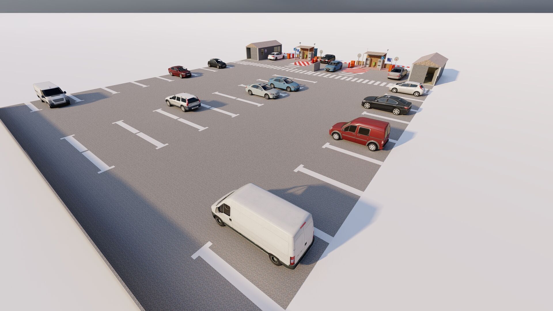 Parking-Parking Lot 3D model_7