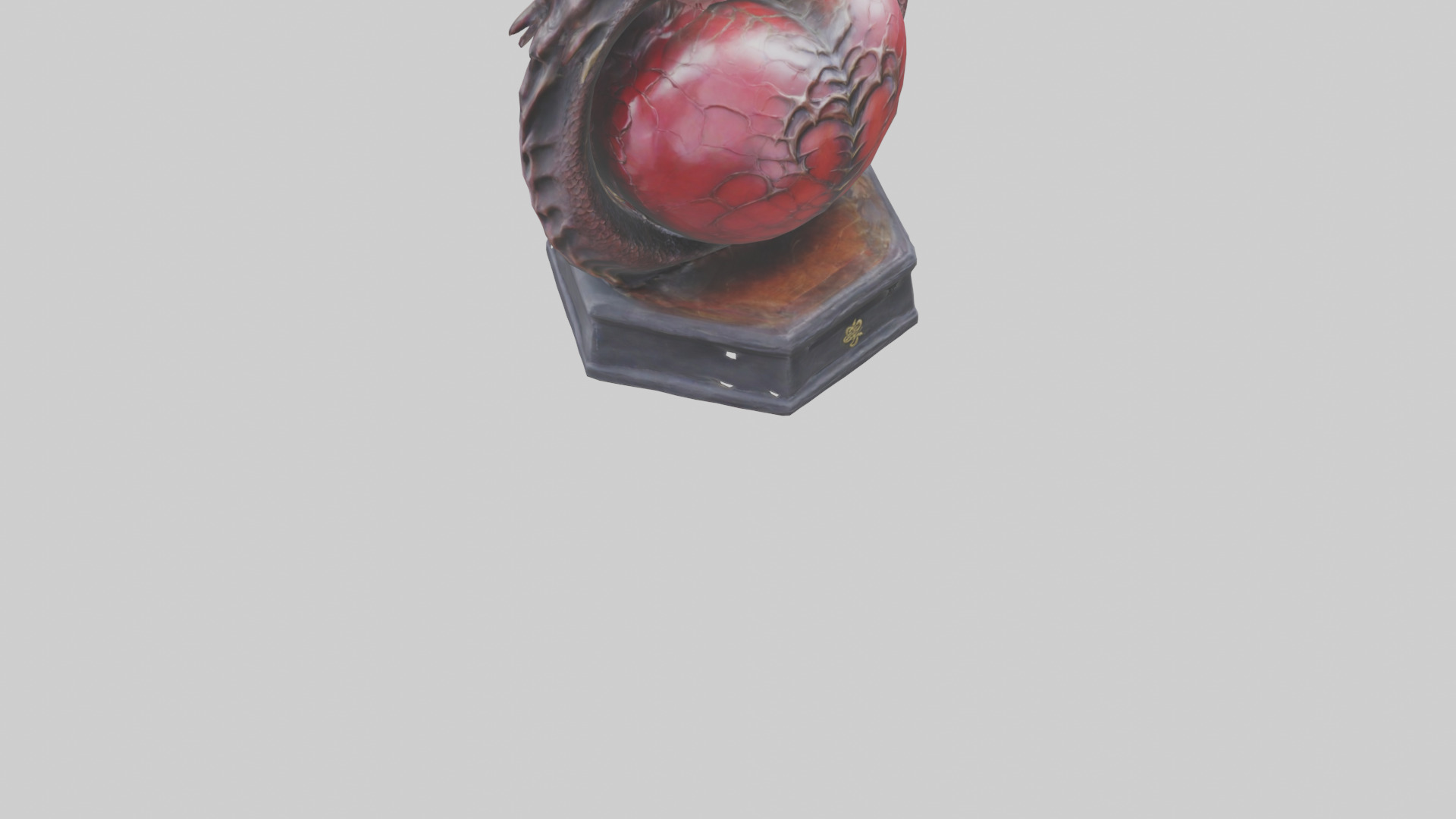 Dragon Heart statue model Low-poly 3D model_3